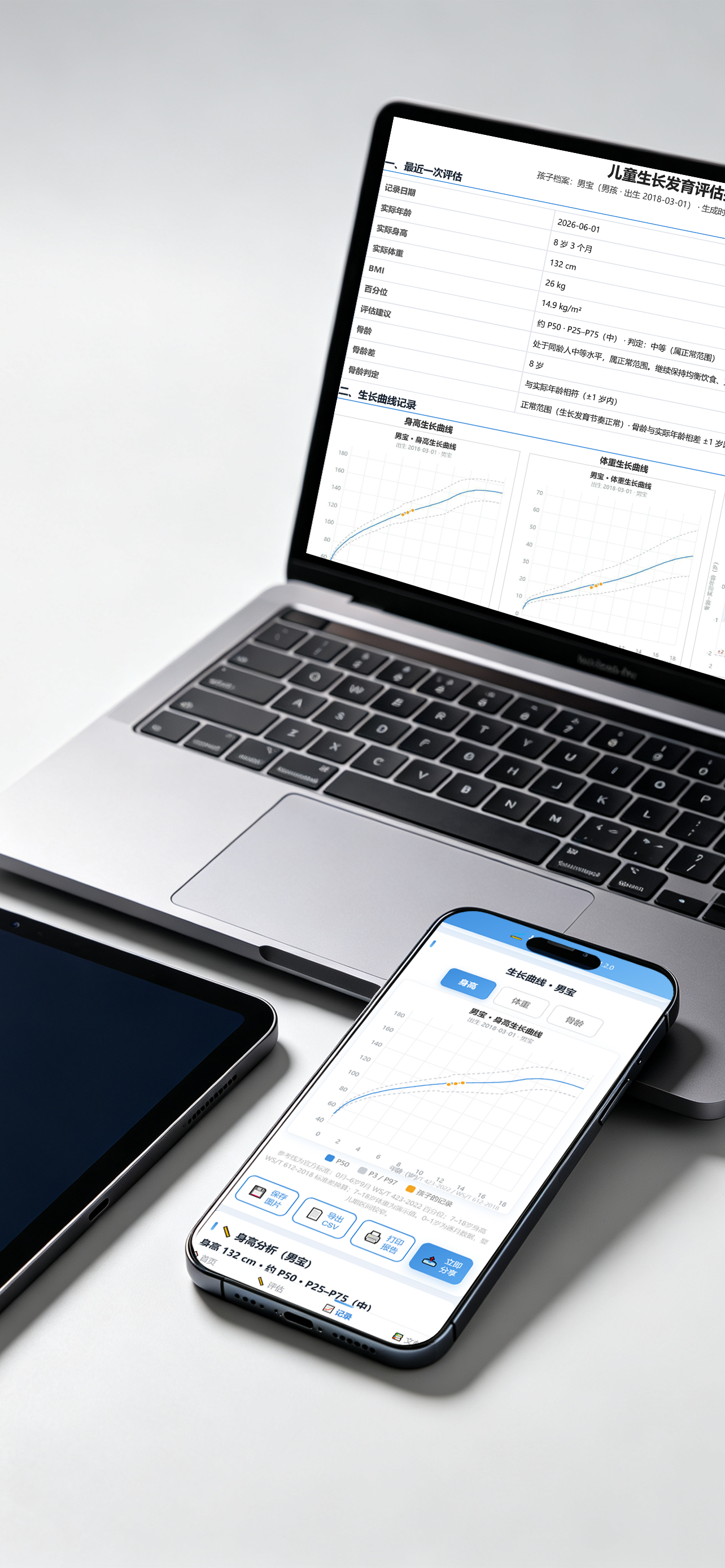 【长高了吗】APP 儿童生长发育评估系统 身高 骨龄 适用于家长，情侣，健身房，运动康复诊所，营养监测中心，医院等一切需要身高估计场景